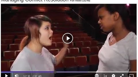 Managing Conflict Resolution