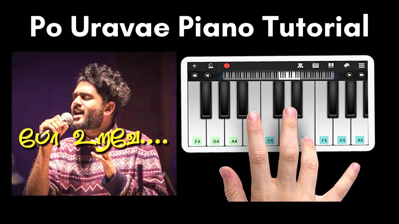 Po Uravae Piano Tutorial with Notes  Sid Sriram  Perfect Piano  2020