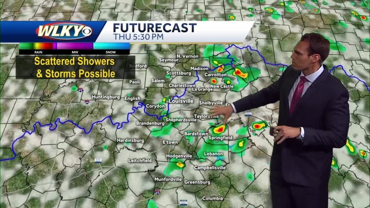 Few showers and storms possible Thursday - YouTube