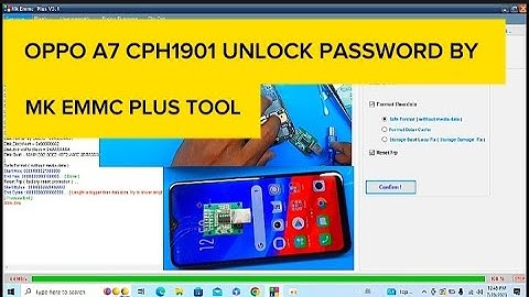 OPPO A7 CPH 1901 UNLOCK PASSWORD BY MK EMMC PLUS TOOL.HOW TO UNLOCK PASSWORD OPPO A7 .
