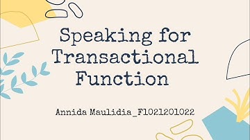 Conversation Gambits – Speaking for Transactional Function