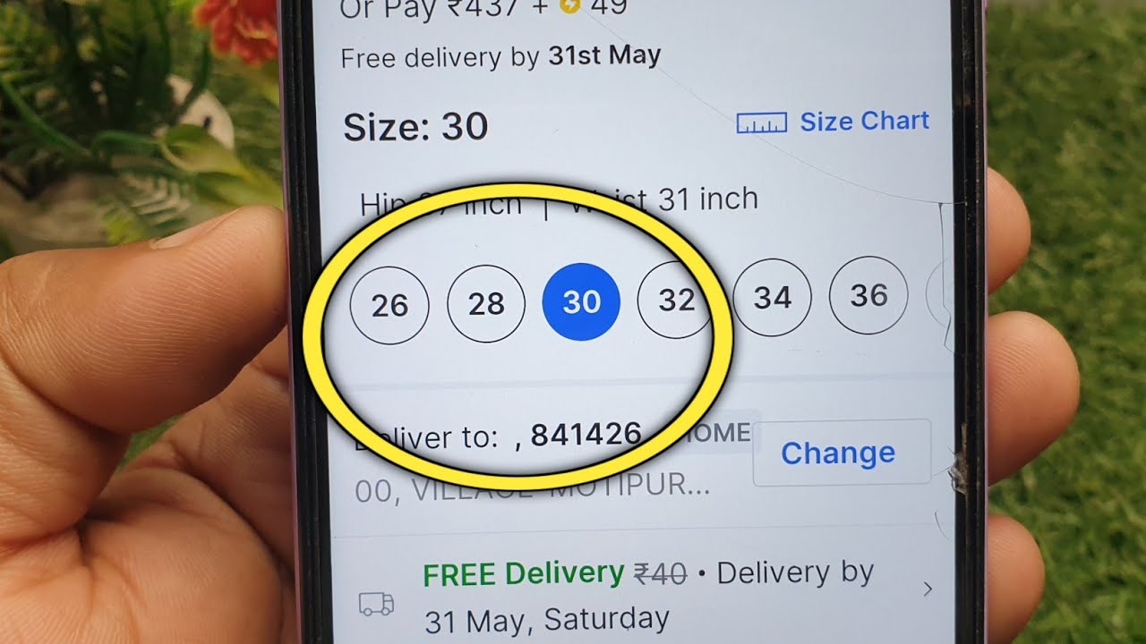 30 size kitna hota hai