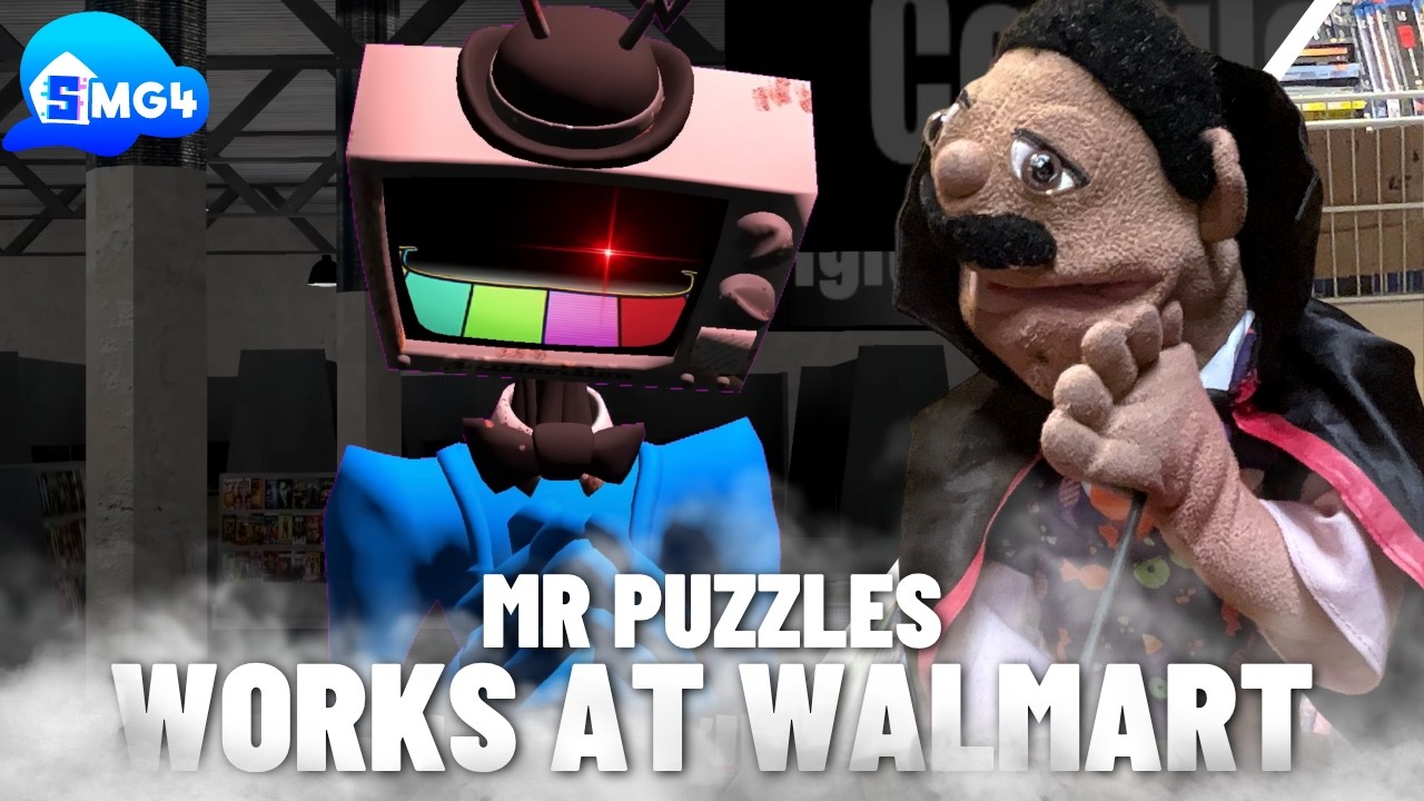 SMG4: Мистер Пазлз работает в Walmart Reaction (Puppet Reaction)