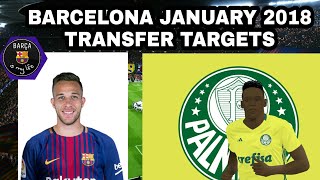 Top transfer targets of fc barcelona in winter window 2018 which we
are featuring arthur melo and yerry mina