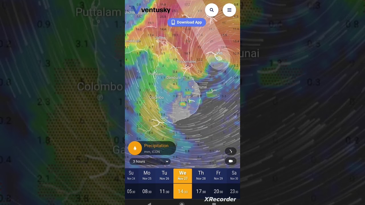 Sri Lanka weather forcast next 24 Hours 