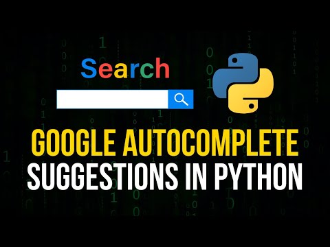 Google Autocomplete Suggestions in Python