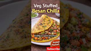 Healthy Veg Besan Chilla 😍🥞 #shortsProtein Rich