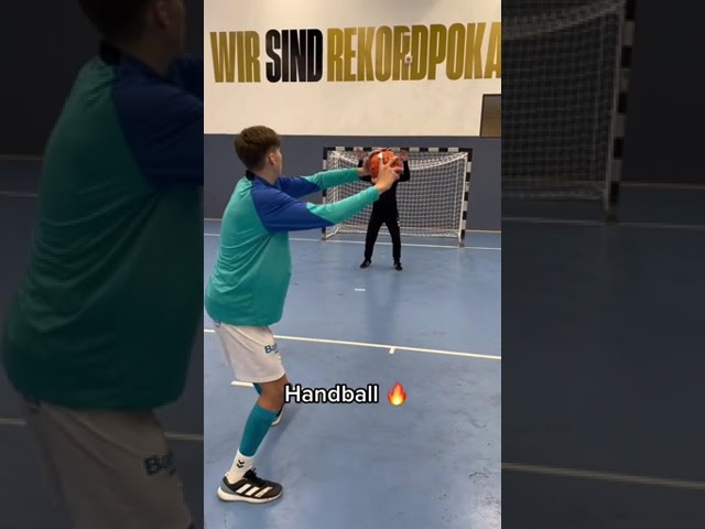Handball looks too fun 🔥 (via @benszilagyi14) #shorts class=