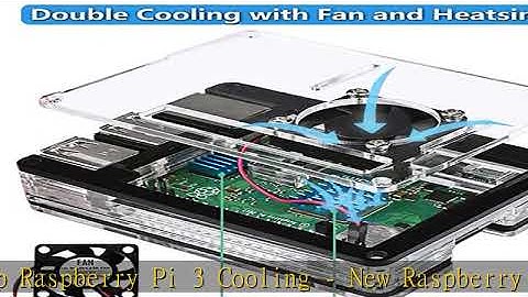 Miuzei Raspberry Pi 3 B+ Case with Fan Cooling Pi 3B Case with 3 Pcs Heat-Sinks 5V 3A Power Supply