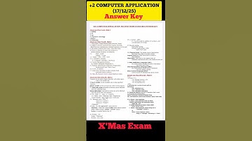 ANSWER KEY /COMPUTER APPLICATION 2025