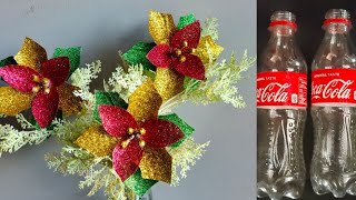 DIY/Christmas Decor/DIY Poinsettia Flower Using Recycled materials/DIY Home and Room Decor.