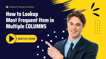 How to lookup most repetitive item in multiple columns #excel #microsoft
