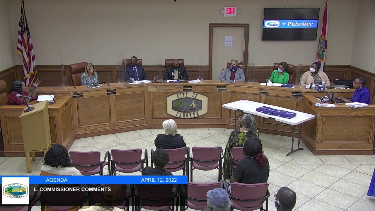 City of Pahokee, FL April 12, 2022 Regular Commission Meeting - YouTube