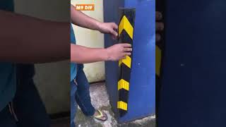 Rubber Wall Corner Guard Protector With Reflective For Parking Car Protector Safety Wall Guard