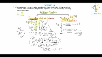 Q. 1(i): Without actually performing the long division, state whether the following rational...
