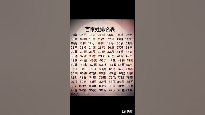 白家姓排名表🌚💗