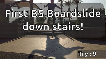 First Boardslide down a 2 Stair