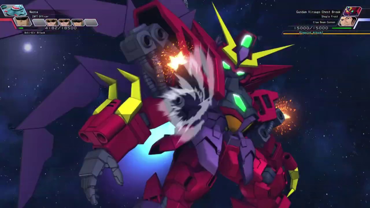 Virsago Gundam All Attacks - SD Gundam G Generation Cross Rays