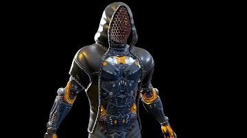 Sci-fi Character 2 epic skeleton animation preview and color customize in UE4