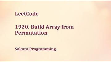 LeetCode 1920. Build Array from Permutation