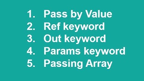 C# in Urdu/Hindi ref out param keyword pass Method parameter Lecture8