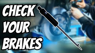 HOW to CHECK CAR BRAKES WITHOUT removing the WHEEL