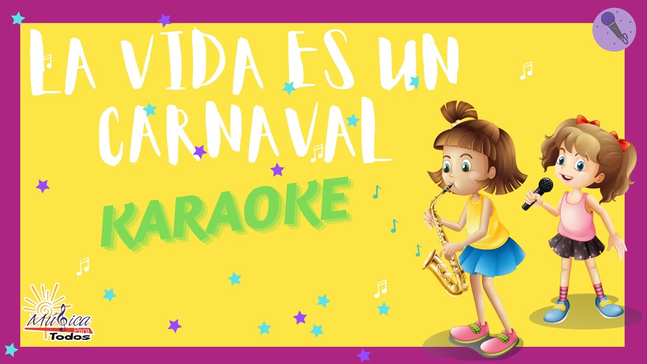 3 La vida es un carnaval 🎤 VOZ KARAOKE Celia Cruz 🔴  (versión