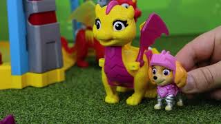 Paw Patrol Rescue Knights Save the Baby Dragons from Romeo | Paw Patrol Toy Video