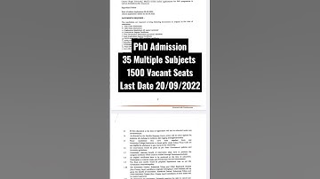 PhD Admission from CSS University।। 35 Multiple Subjects।। 1500 Vacanct Seats ।। NET/SET Exempted