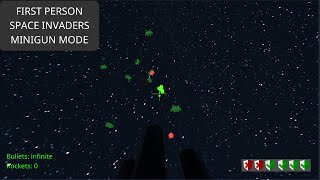 First Person Space Invaders - Minigun Mode