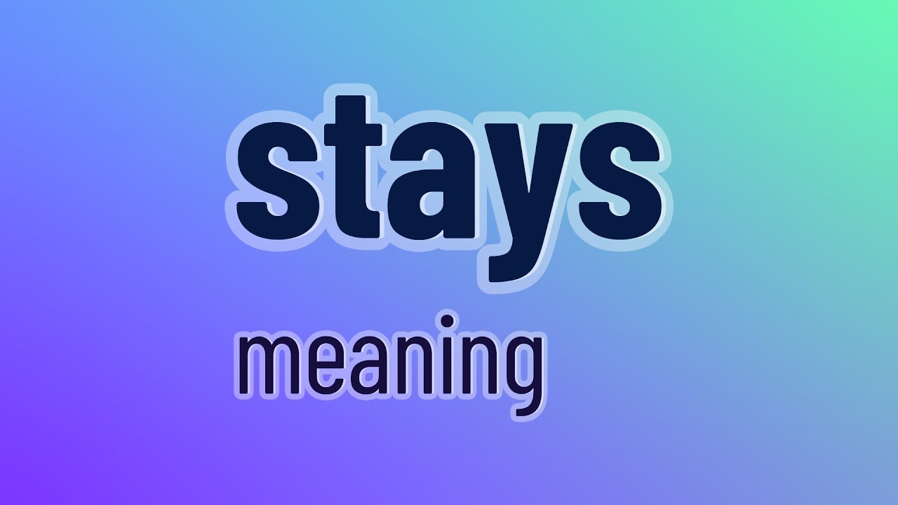 Stayed Synonym Stays - 17 English Vocabulary Flashcards - YouTube