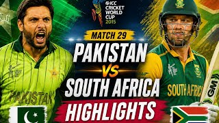 🏏 Pakistan 🇵🇰 vs South Africa 🇿🇦 | Match 29 Highlights | ICC Cricket World Cup 2015 🔥 screenshot 5