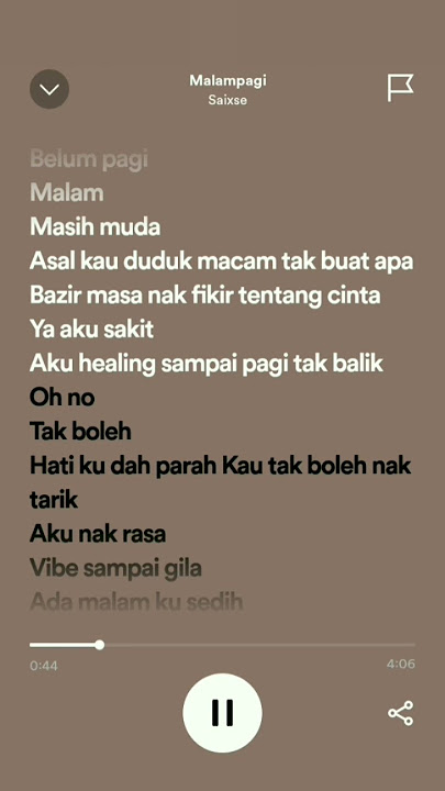 MalamPagi - Saixse (Lagu Lyrics) #spotifymusic