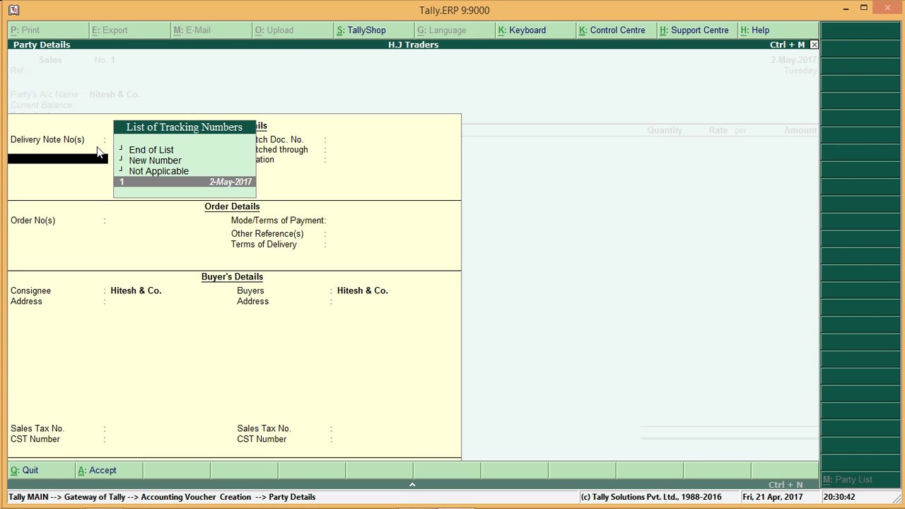 Sales Order Processing In Tally ERP 9 Part 2 Order Processing In Sales Order Processing In Tally ERP 9 Part 2 Order Processing In