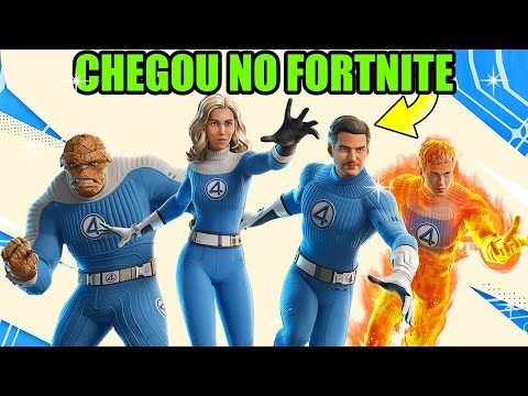 Recebi ANTES as Novas Skins do QUARTETO FANTÁSTICO no Fortnite! Veja Tudo 🔥🦸‍♂️
