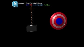 marvel  studio Thor Ka Hammer and Captain America Shield model 3D Autodesk Maya#2024 ....