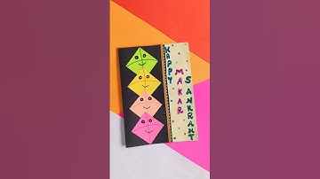Makar Sankranti Greeting card Making | how to make makar sankranti card #shorts #makarsankranti