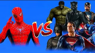 Spider Man vs Captain America, Black Panther, Hulk, Batman, Superman, Venom part 1