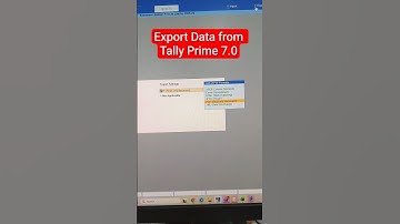export data from tally