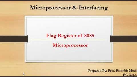 Flag Register of 8085 Microprocessor