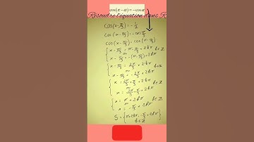 Résoudre une équation trigonométrique dans R pour le soutien #mathematiques