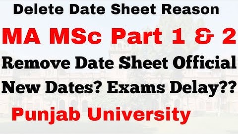 MA MSc Official Date Sheet 2023 Delete From PU Website Reason