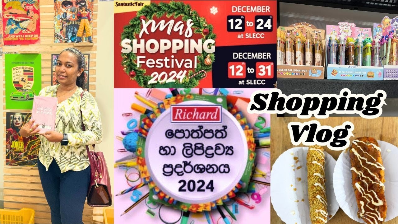 SLECC Santastic Shopping Festival | Richard Book & Stationary Fair | Sinhala Youtuber | Sri Lanka