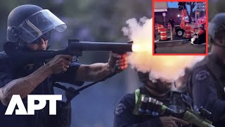 Caught on Cam: Protester Tackled, Eyewitness Tear Gassed in Austin | Texas Protest | ICE Raids | APT