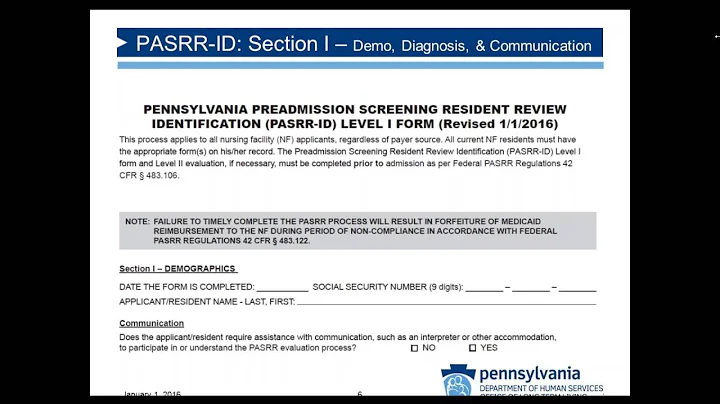 PASRR Forms and Process