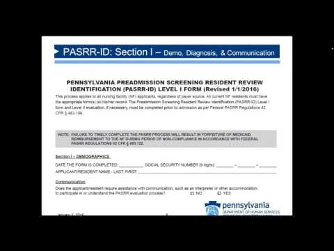 PASRR Forms and Process