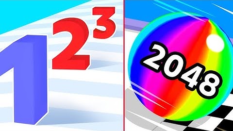 Ball Run Merge 2048 vs number master - ASMR android gameplay ( NOOB VS PRO VS HACKER VS GOOD )