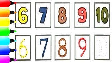 Lets Color Numbers_678910_Draw-Arts-Coloring-Paint_Easy learning video | NB Arts