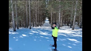 SnowShoe Running in Northern Michigan March 2022