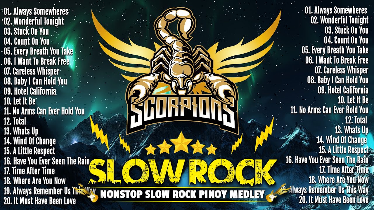 Slow Rock Love Songs Nonstop Medley 🤘 Best Songs Of Scorpions 🎸 Greatest Hits 70s 80s 90s Collection